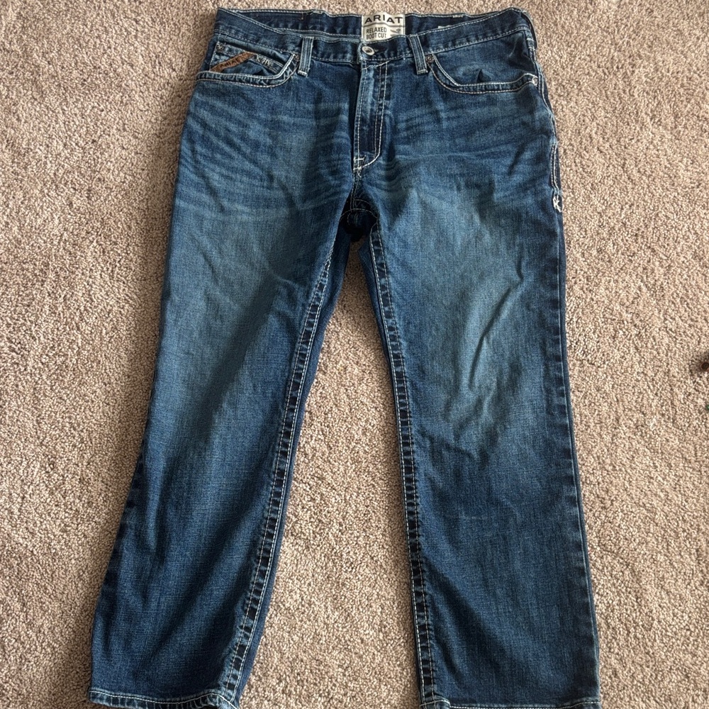 Ariat Men's Indigo Relaxed Straight Jeans